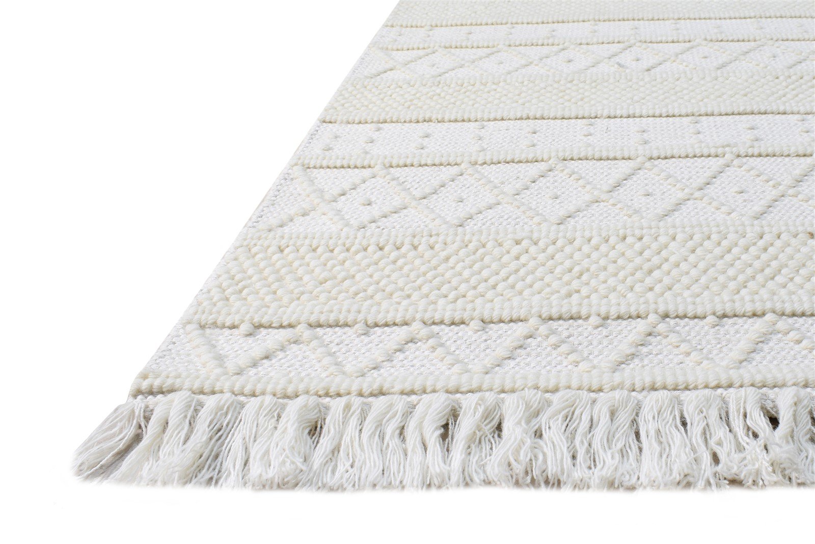 3X4 Rug New Zealand Wool Cream Modern Hand Woven Scandinavian Nordic Small 