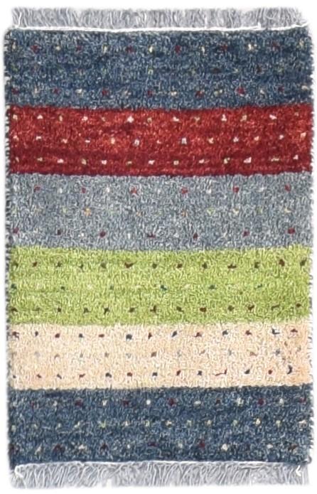 Multi Color Wool Rug 1X2 Persian Hand Knotted Southwestern Tribal Small Carpet 