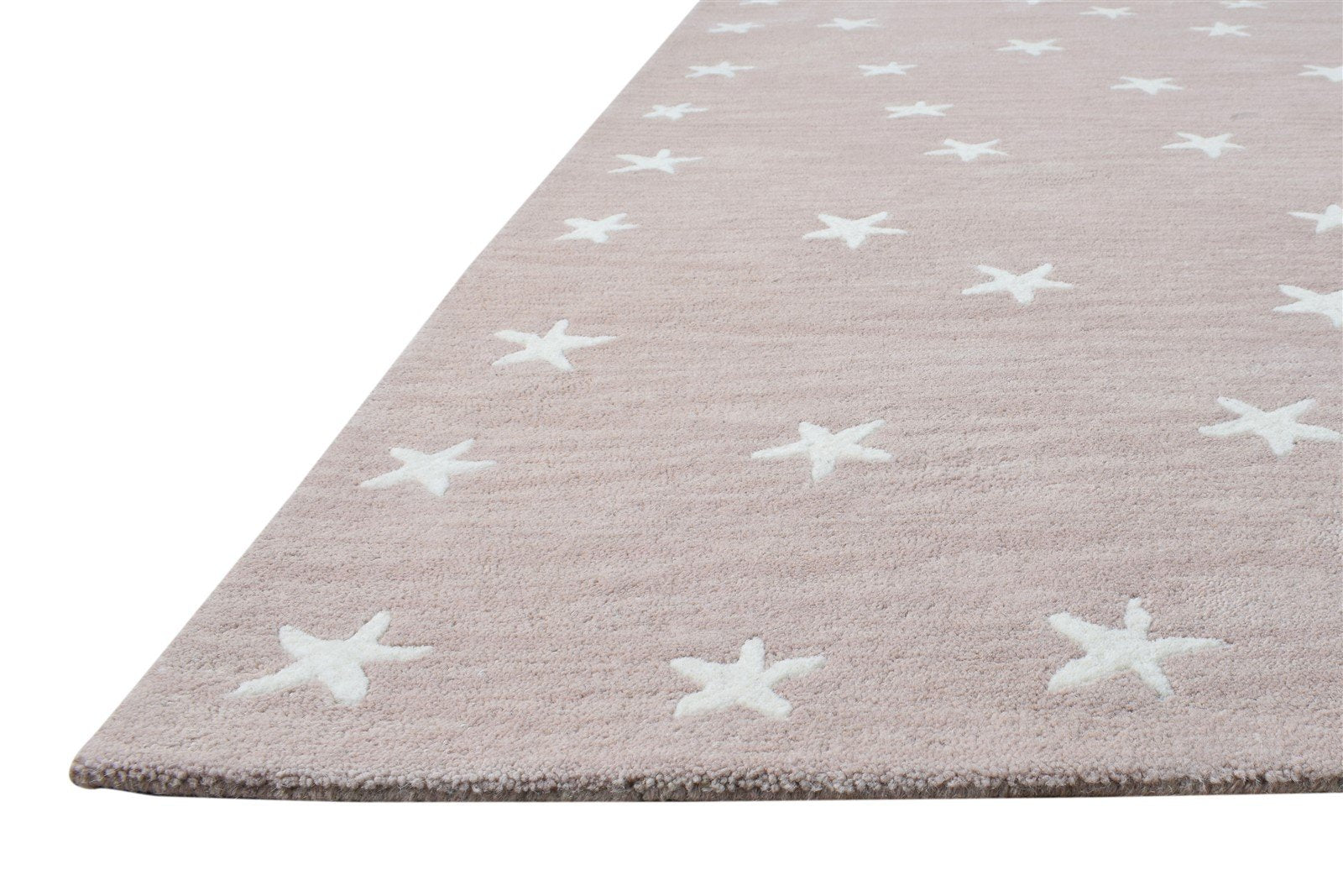 Pink Wool Rug 5' X 8' Modern Hand Tufted American Stars Room Size Carpet 