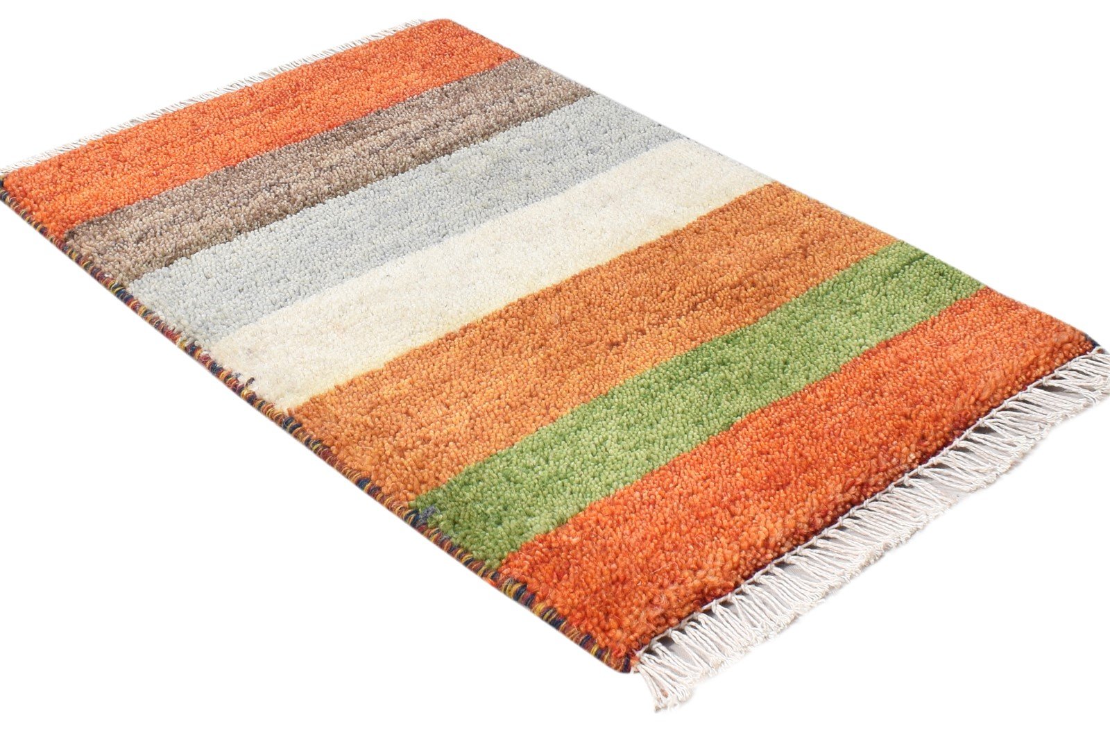 1X2 Rug Wool Multi Color Tribal Hand Knotted Southwestern Striped Small Carpet 