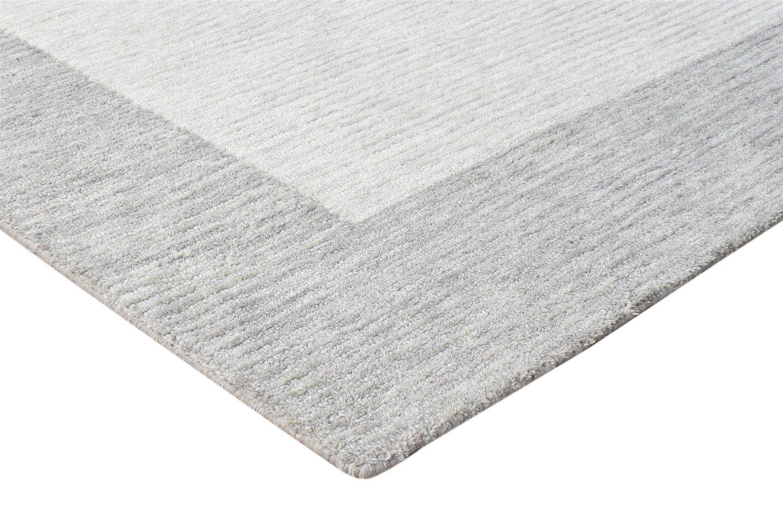 5' X 8' Rug Wool Grey Hand Tufted Room Size Carpet 