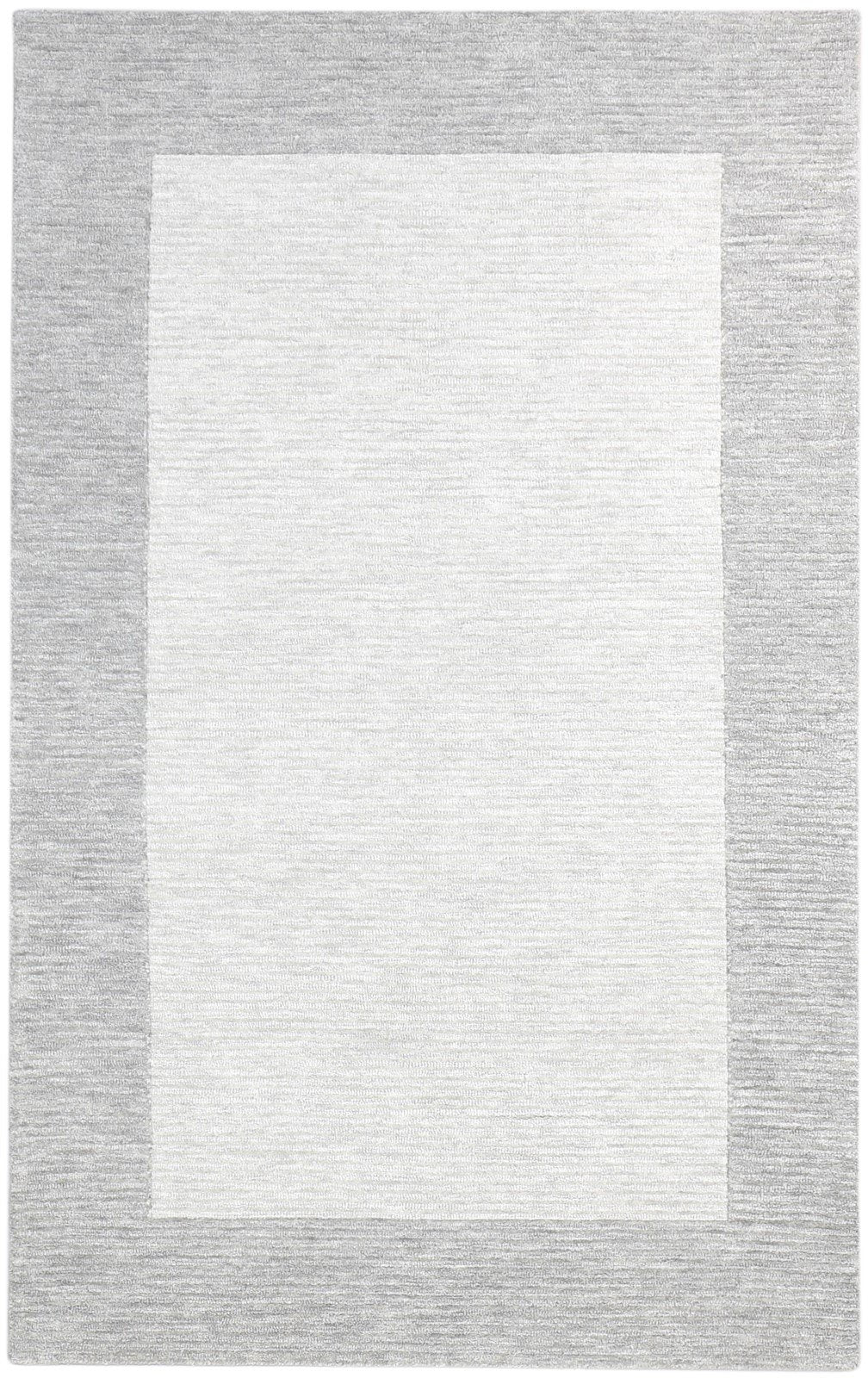 5' X 8' Rug Wool Grey Hand Tufted Room Size Carpet 