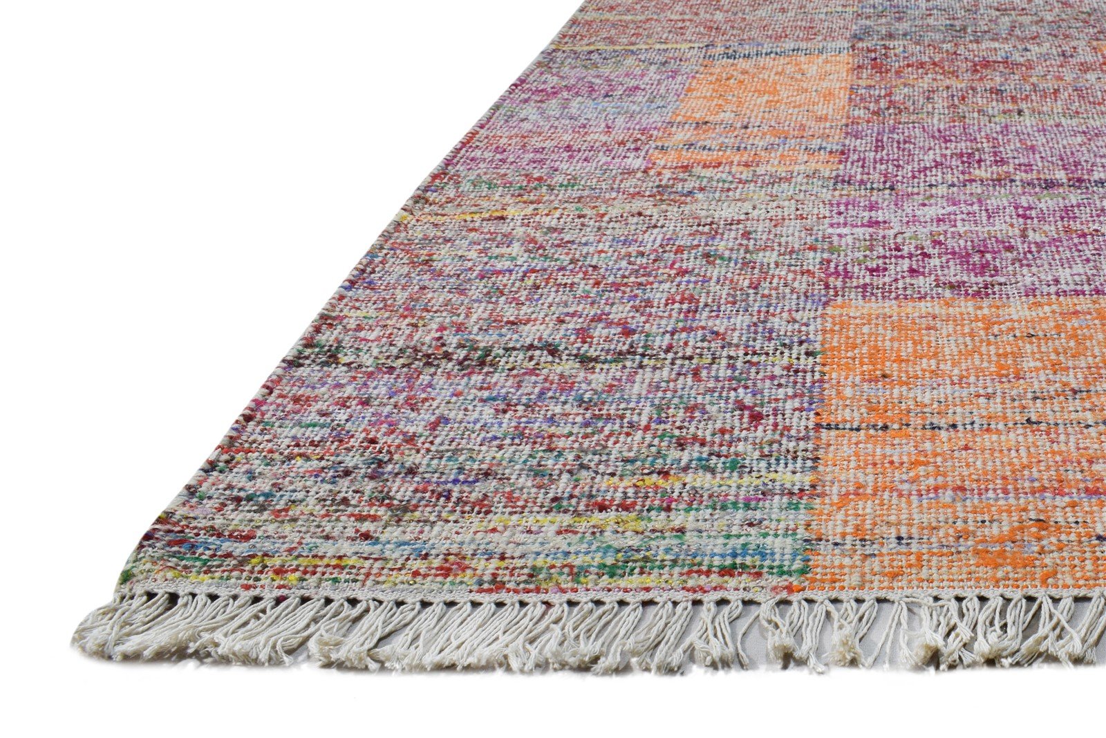 Wool Multi Color Rug 5' X 8' Modern Dhurrie Bohemian Abstract Room Size Carpet 