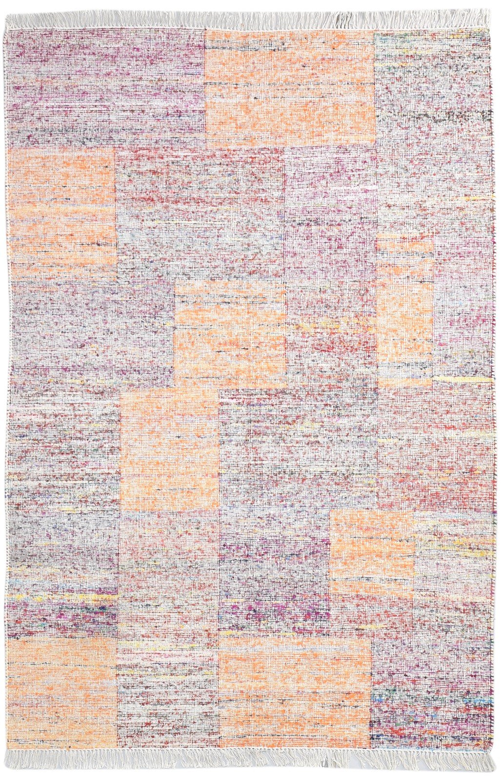 Wool Multi Color Rug 5' X 8' Modern Dhurrie Bohemian Abstract Room Size Carpet 