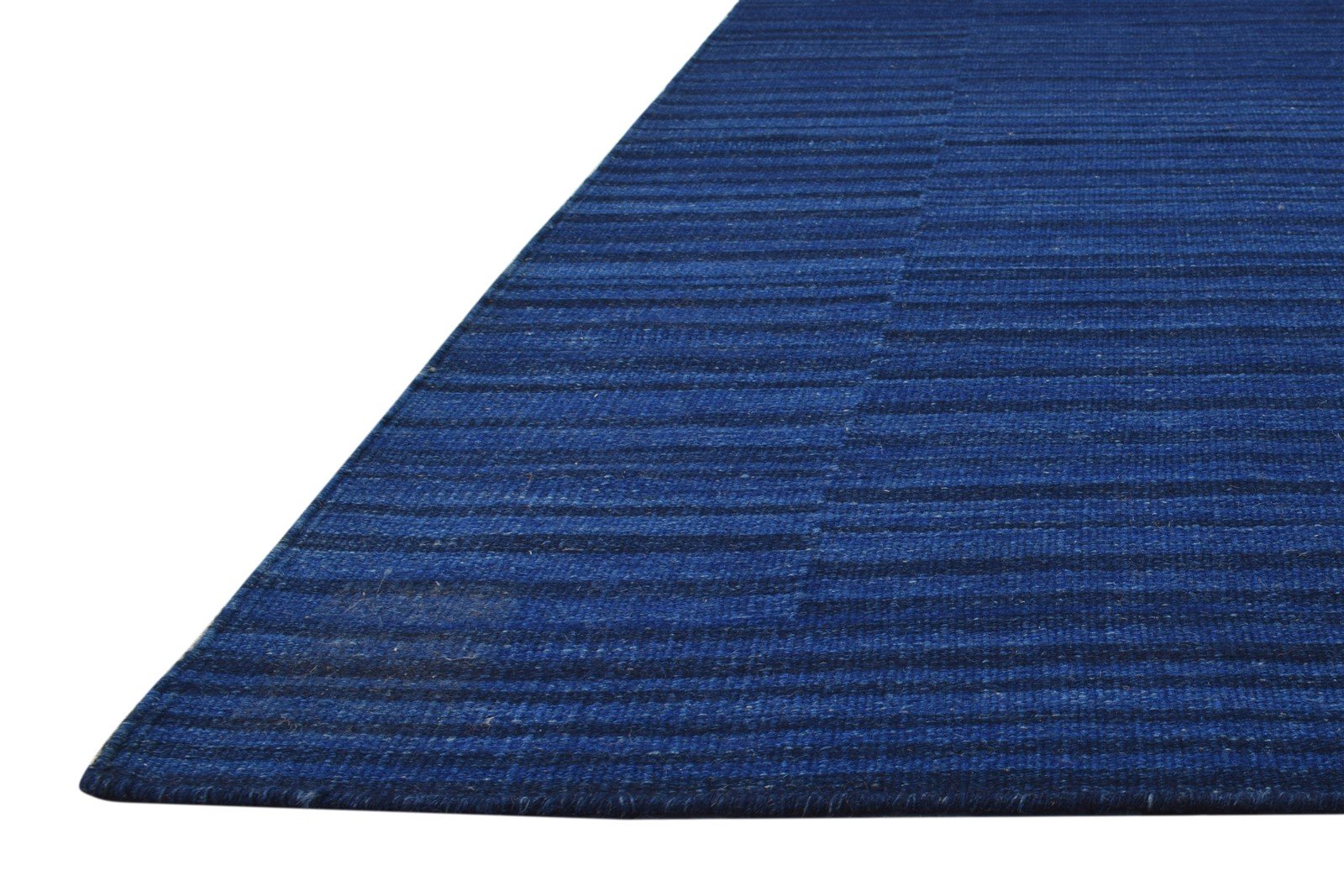 5' X 7' Rug Wool Blue Modern Dhurrie Bohemian Abstract Room Size Carpet