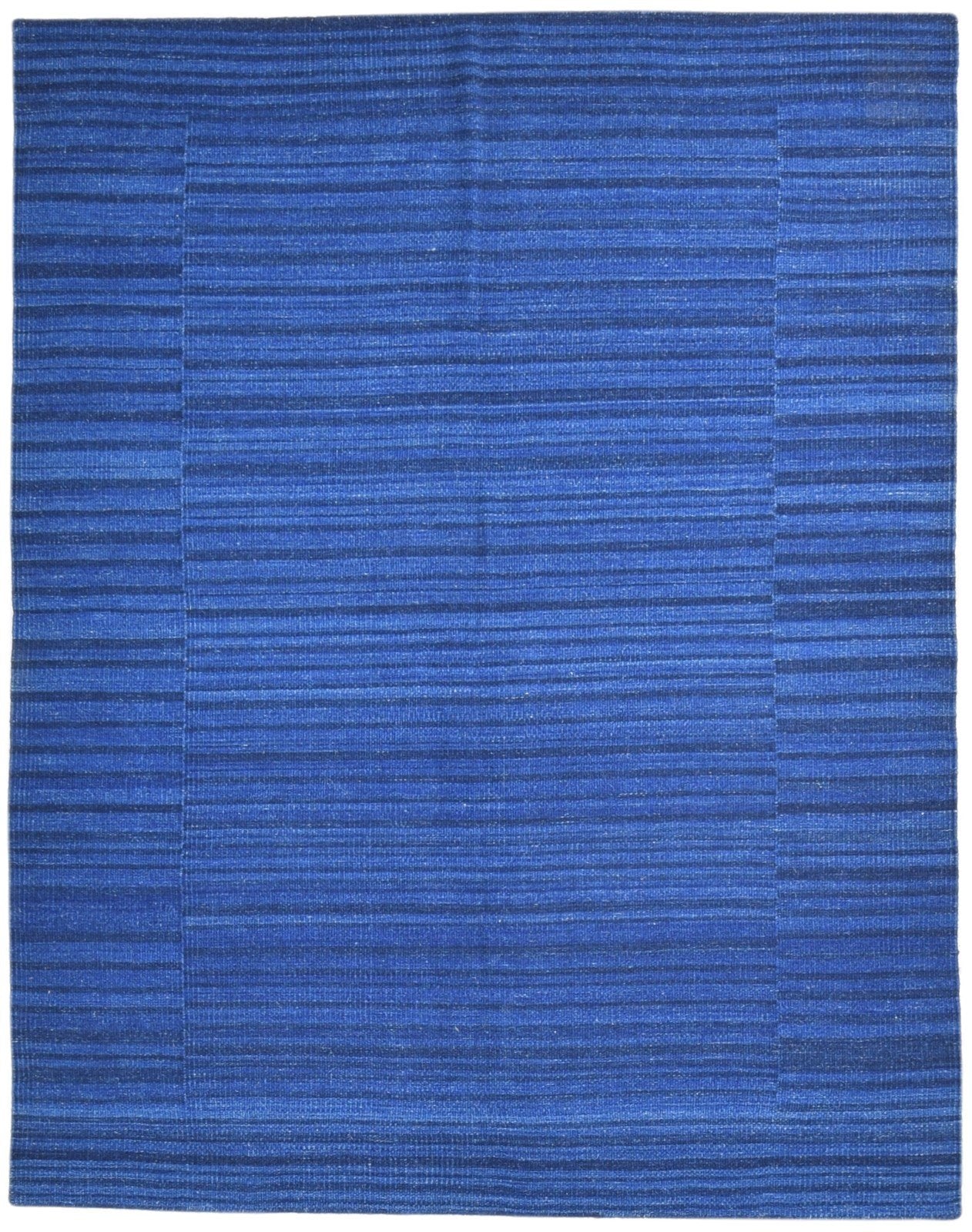 5' X 7' Rug Wool Blue Modern Dhurrie Bohemian Abstract Room Size Carpet 