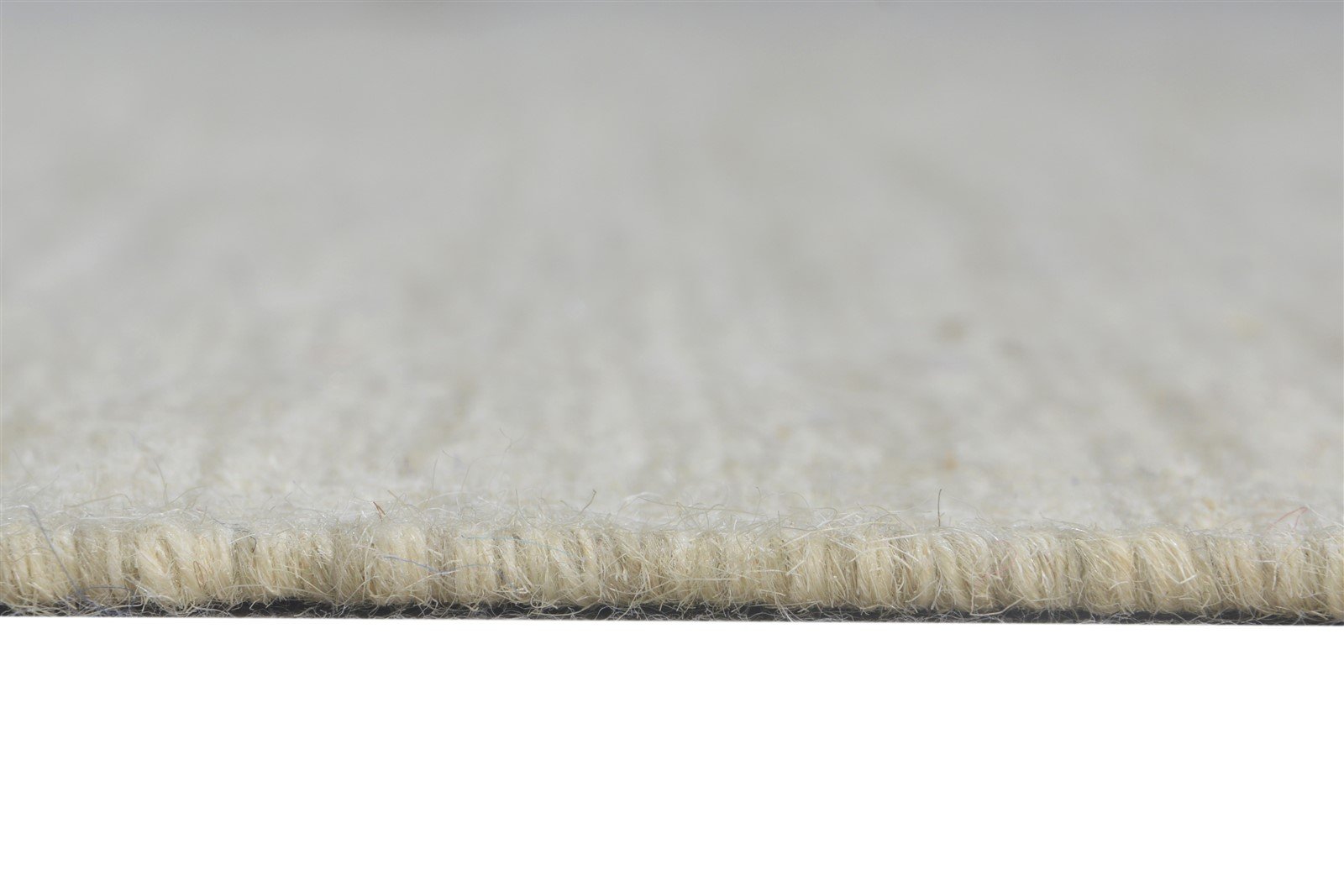 Dhurrie Beige Wool Rug 5' X 8' Modern Scandinavian Solid Room Size Carpet 