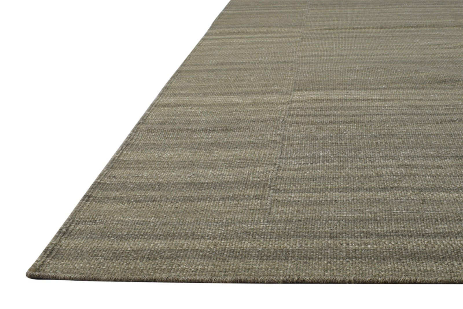 Dhurrie Brown Wool Rug 5' X 8' Modern Scandinavian Solid Room Size Carpet 