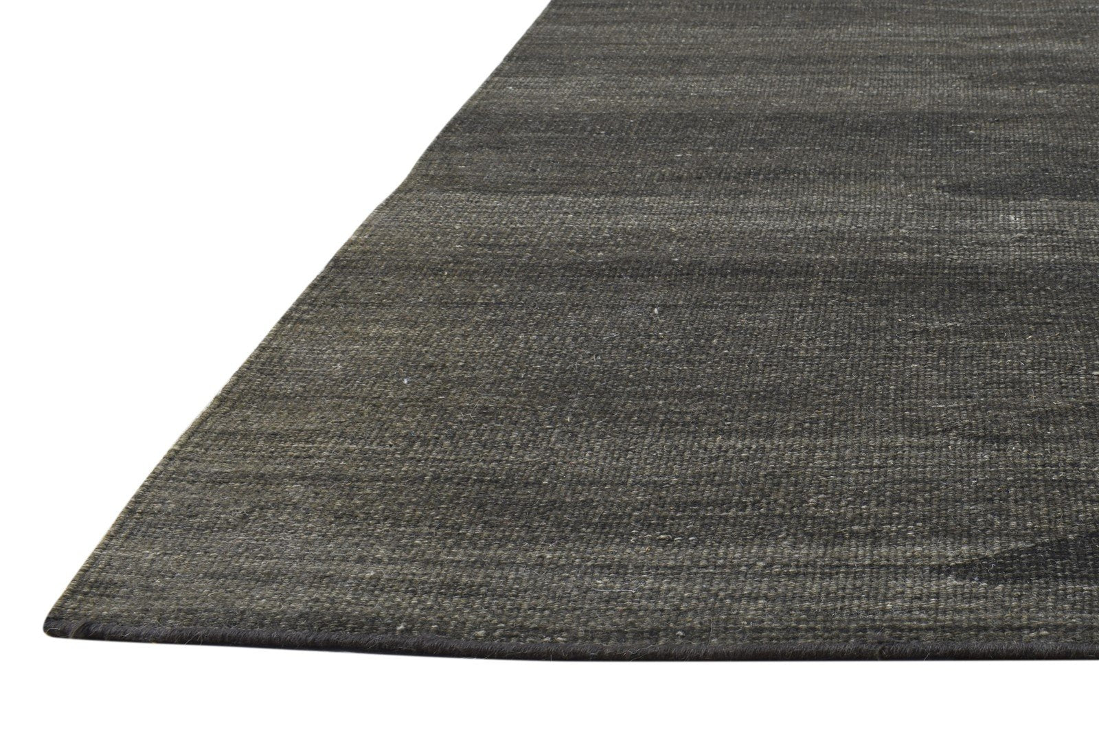 Dhurrie Grey Wool Rug 6' X 8' Modern Scandinavian Abstract Room Size Carpet 