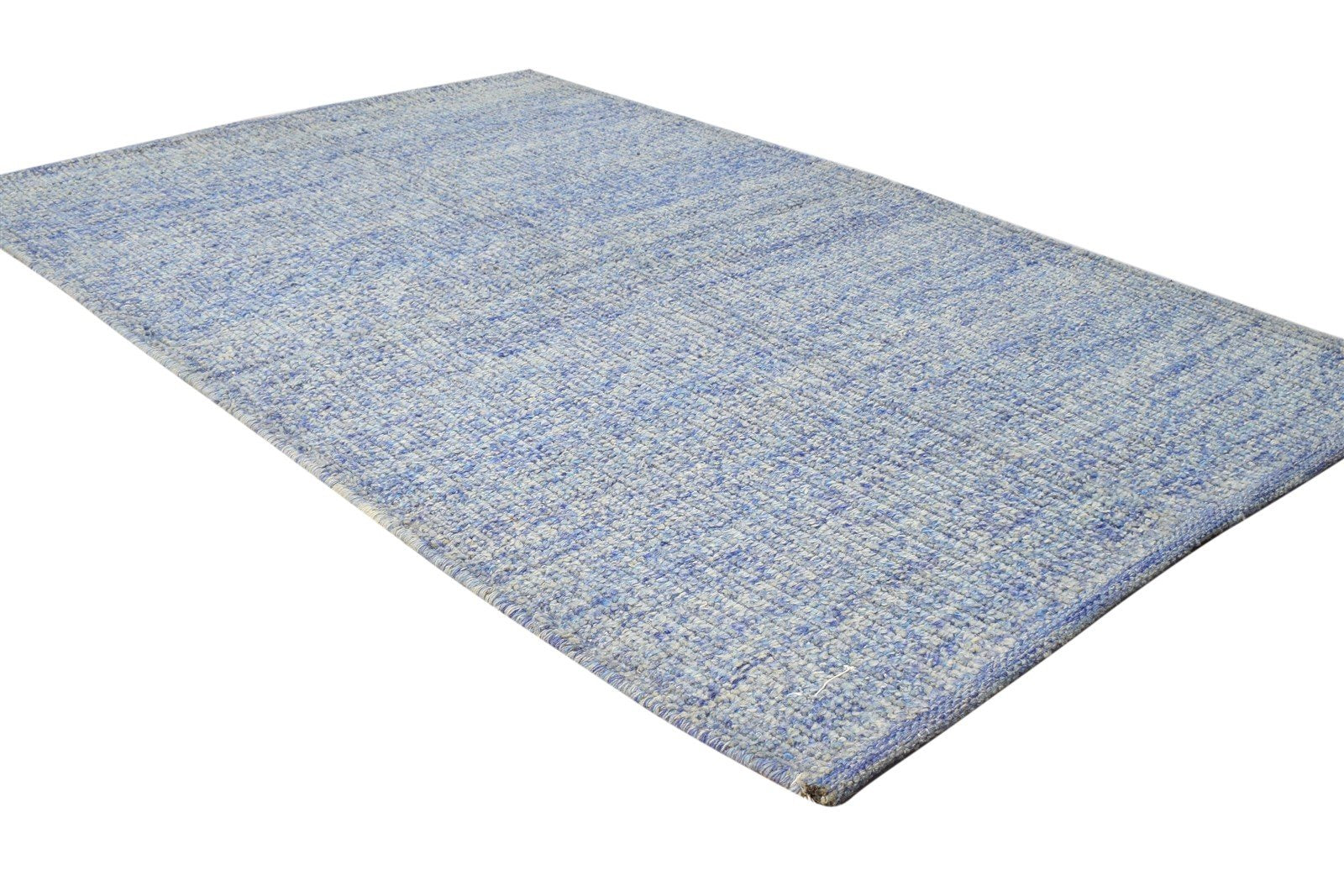 Grey Wool Rug 3' X 5' Modern Dhurrie Scandinavian Solid Room Size Carpet 