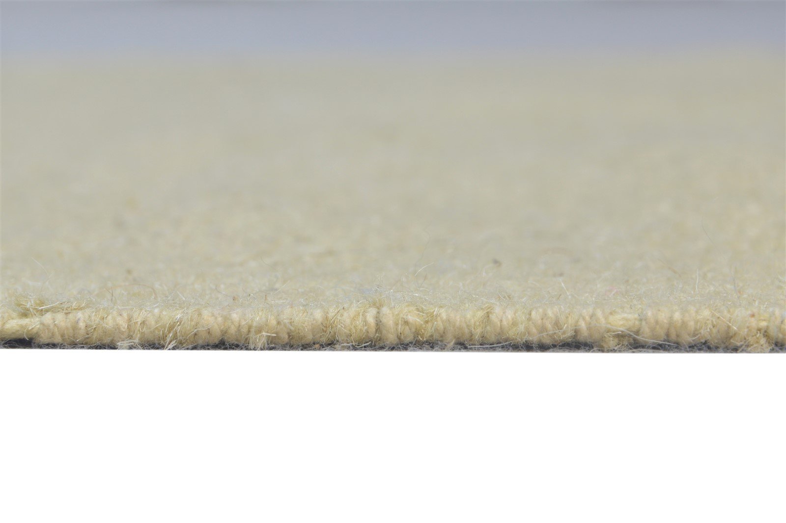 Wool Beige Rug 3' X 8' Modern Dhurrie Scandinavian Solid Small Runner 