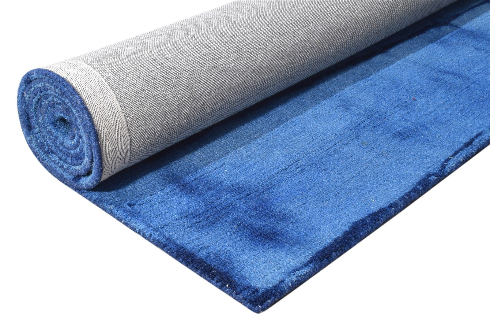 Wool Blue Rug 5' X 8' Modern Hand Tufted Shibori Tie Dye Room Size Carpet 