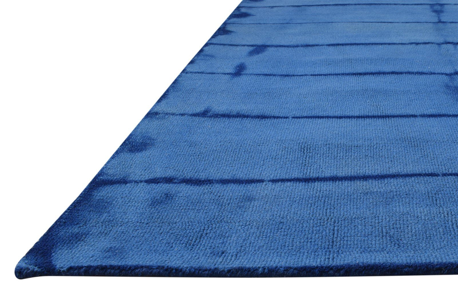 Hand Tufted Blue Wool Rug 5' X 8' Modern Shibori Tie Dye Room Size Carpet 