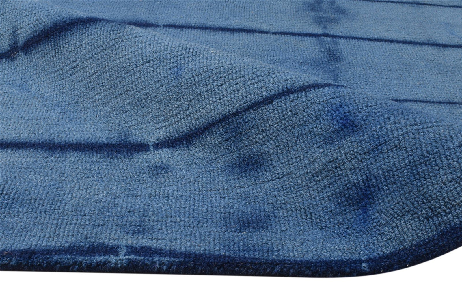 5' X 8' Rug Wool Blue Modern Hand Tufted Shibori Tie Dye Room Size Carpet 