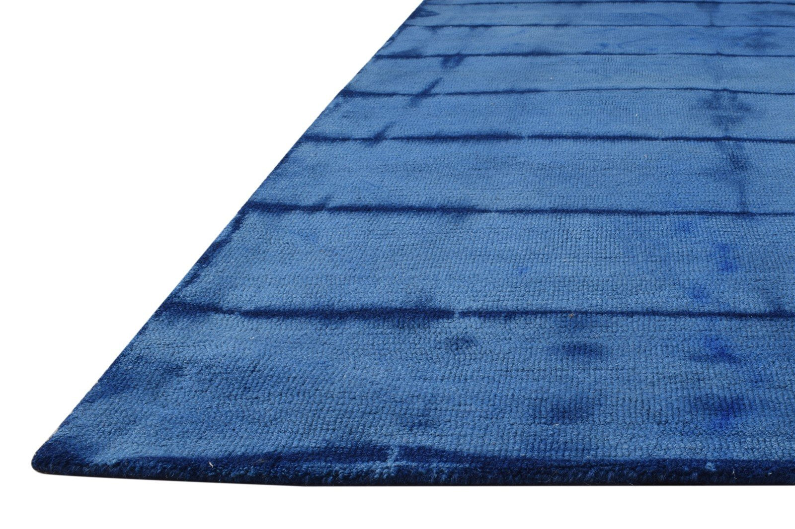 5' X 8' Rug Wool Blue Modern Hand Tufted Shibori Tie Dye Room Size Carpet 