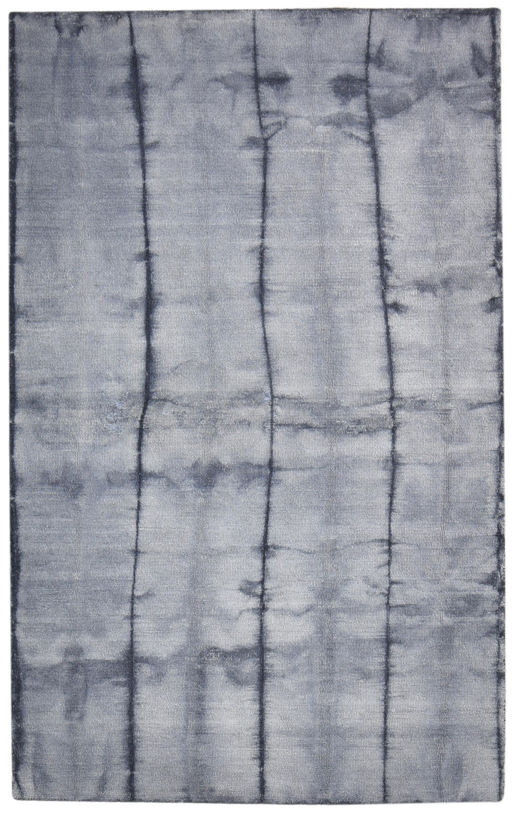 Hand Tufted Grey Wool Rug 5' X 8' Modern Shibori Tie Dye Room Size Carpet 