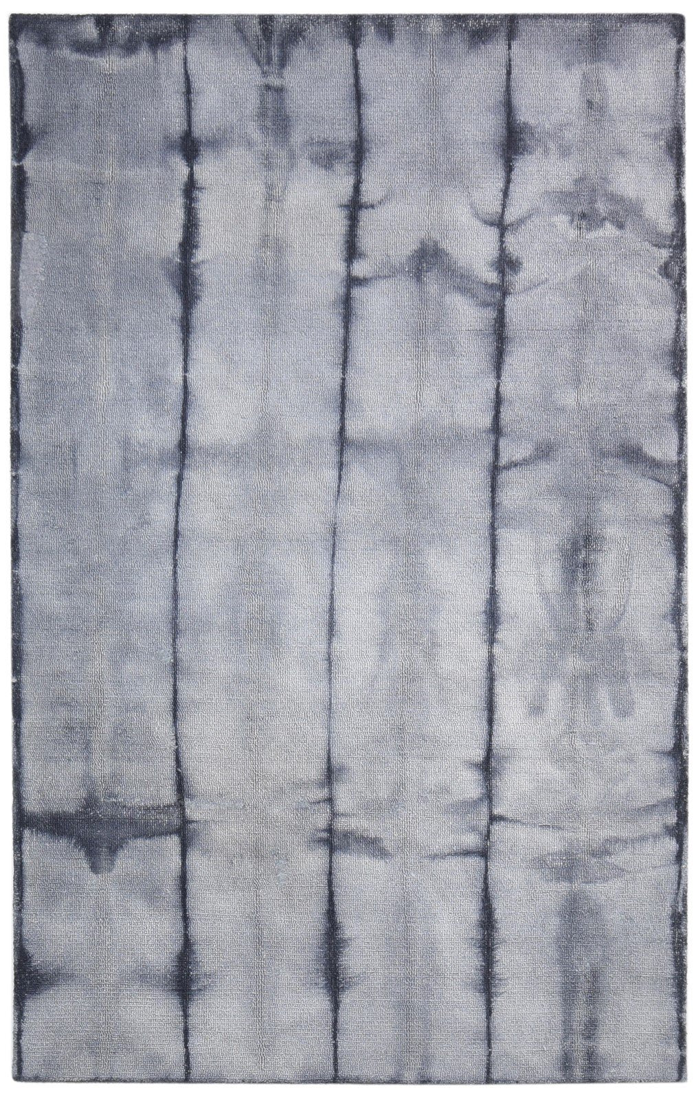 Wool Grey Rug 5' X 8' Modern Hand Tufted Shibori Tie Dye Room Size Carpet 