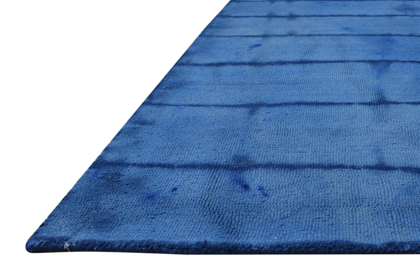 5' X 8' Rug Wool Blue Modern Hand Tufted Shibori Tie Dye Room Size Carpet 