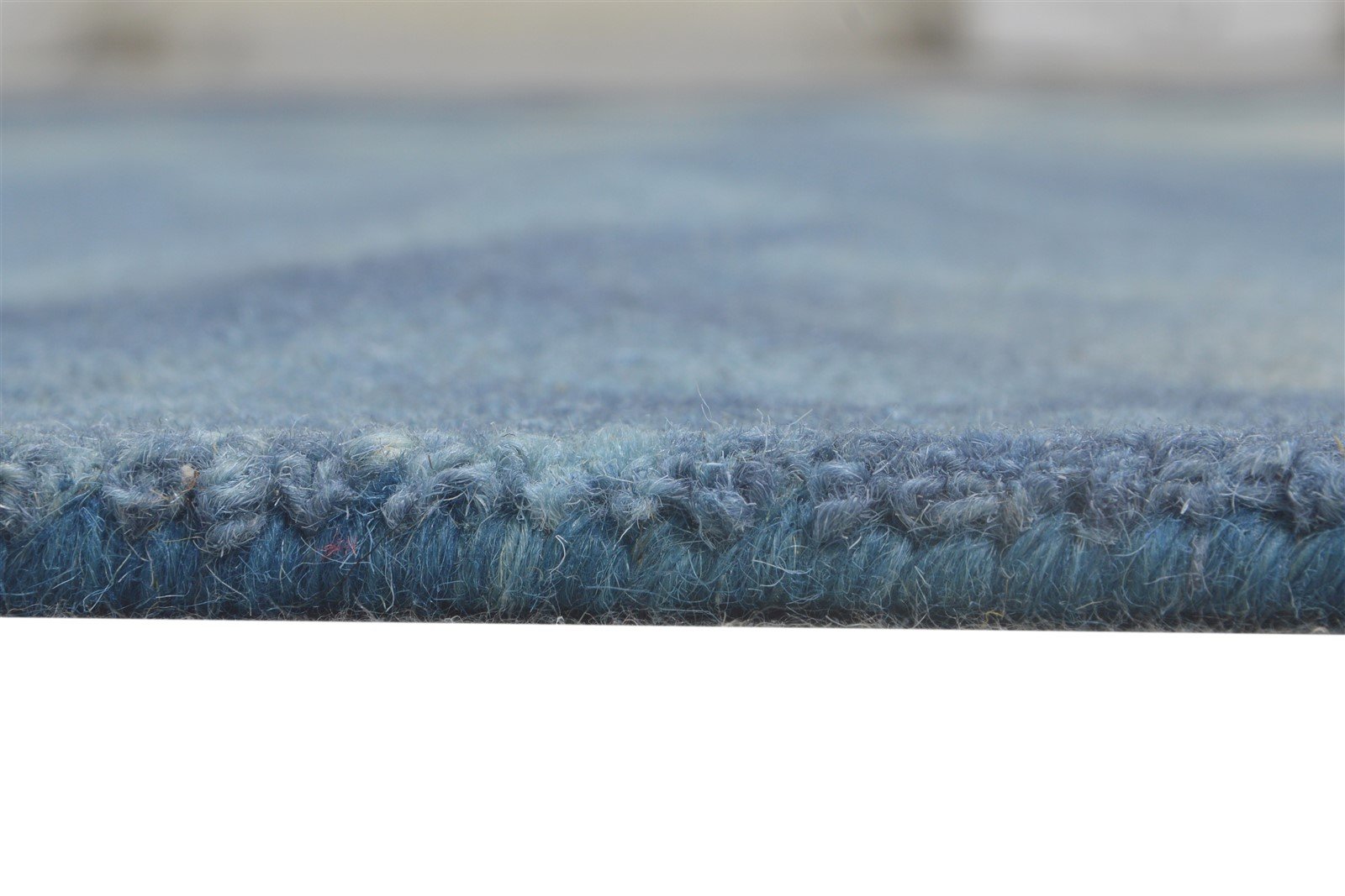 5' X 8' Rug Wool Blue Modern Hand Tufted Shibori Tie Dye Room Size Carpet 