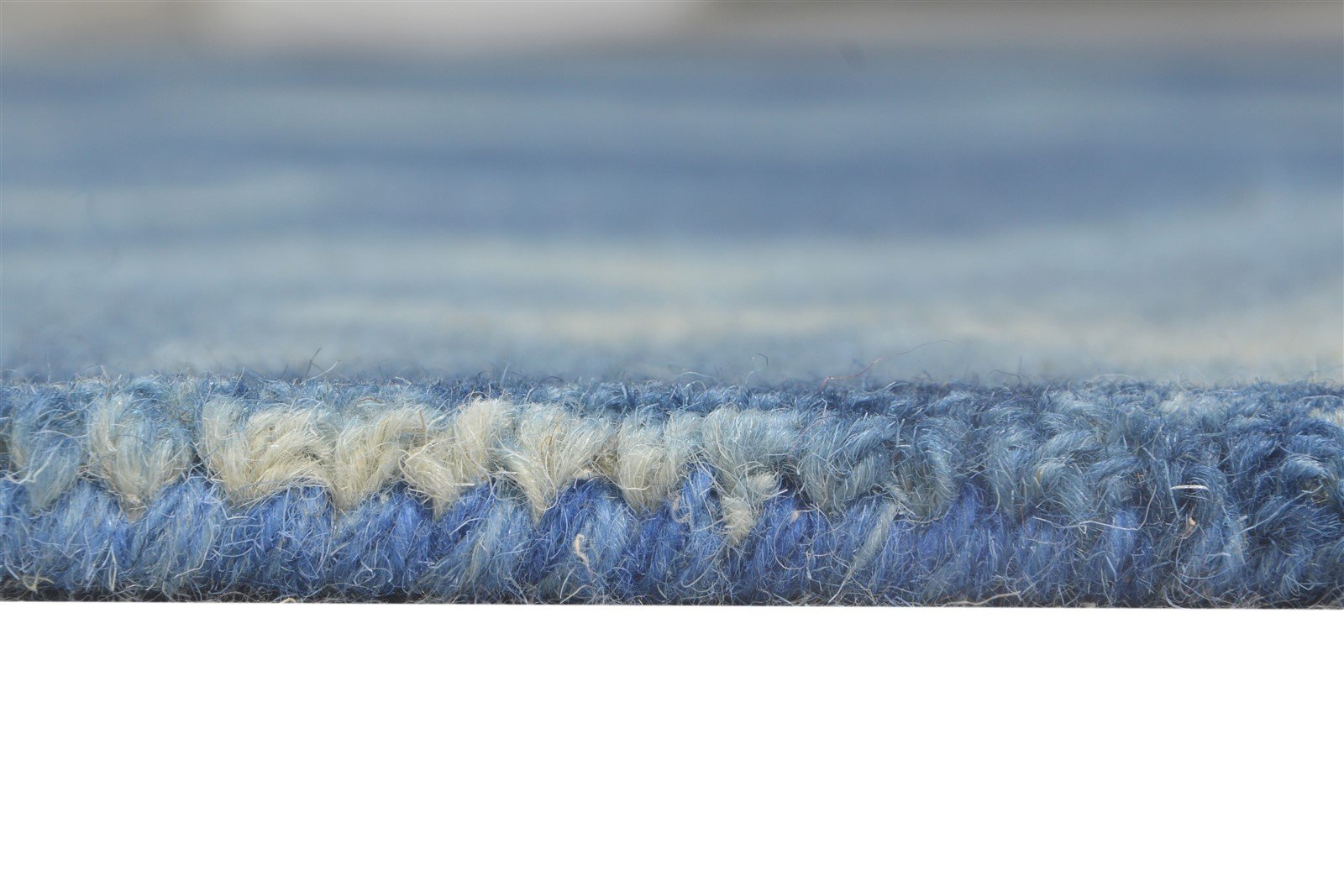 Wool Blue Rug 5' X 8' Modern Hand Tufted Shibori Tie Dye Room Size Carpet 