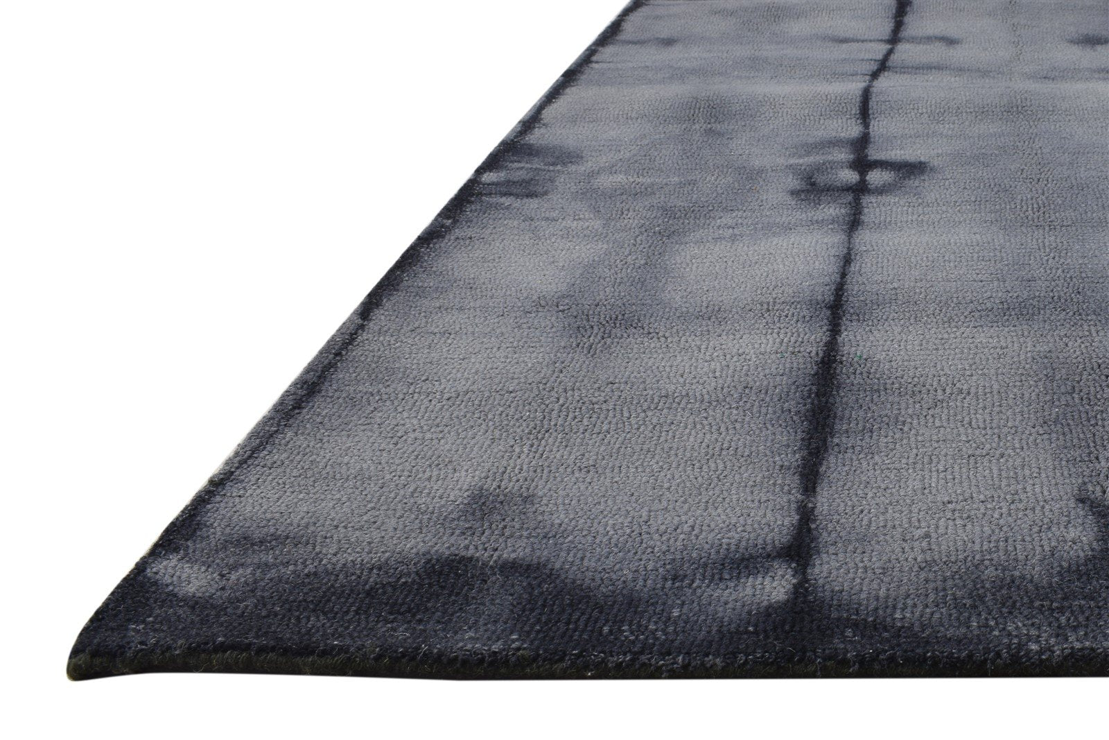 5' X 8' Rug Wool Grey Modern Hand Tufted Shibori Tie Dye Room Size Carpet 