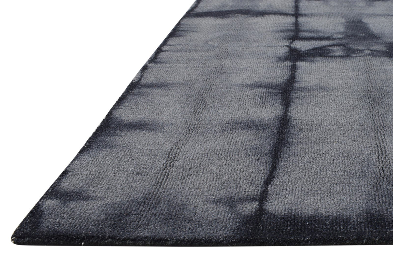 5' X 8' Rug Wool Grey Modern Hand Tufted Shibori Tie Dye Room Size Carpet 