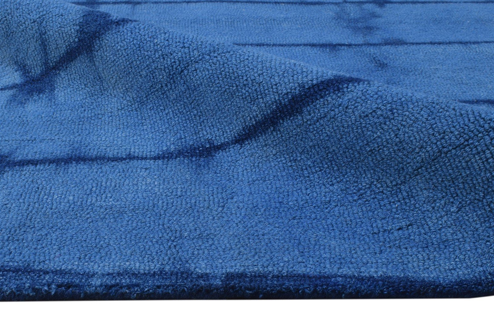 5' X 8' Rug Wool Blue Modern Hand Tufted Shibori Tie Dye Room Size Carpet 