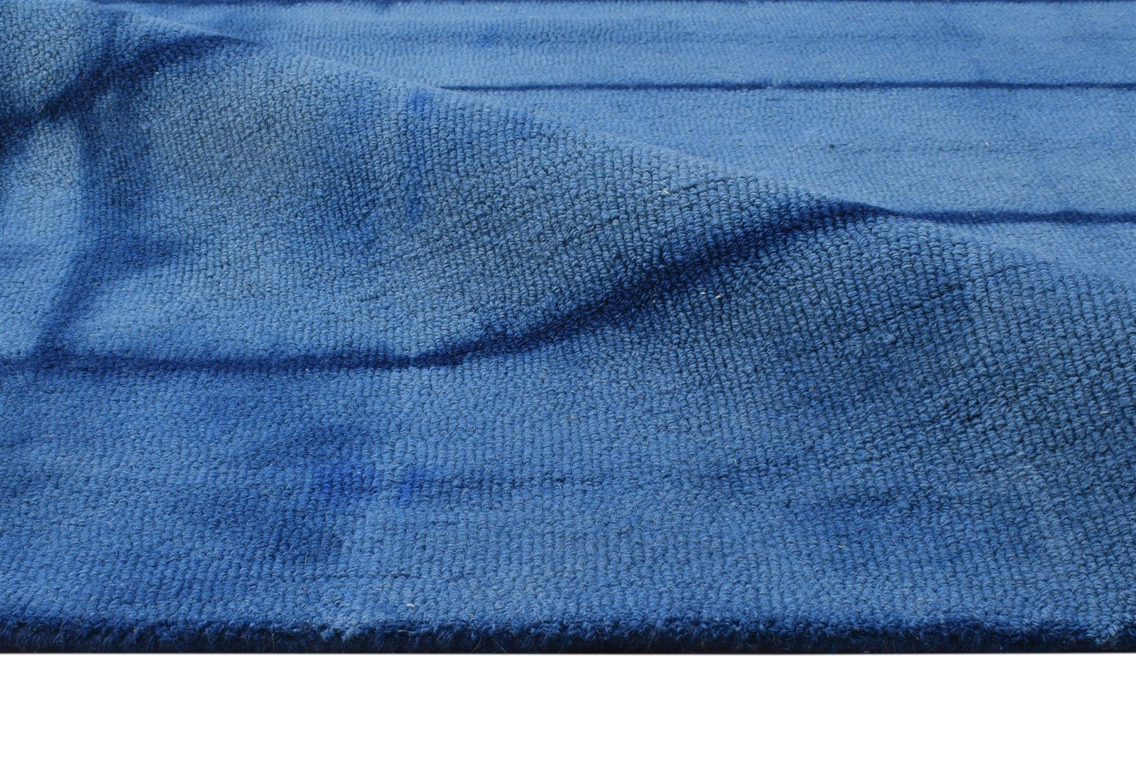 5' X 8' Rug Wool Blue Modern Hand Tufted Shibori Tie Dye Room Size Carpet 