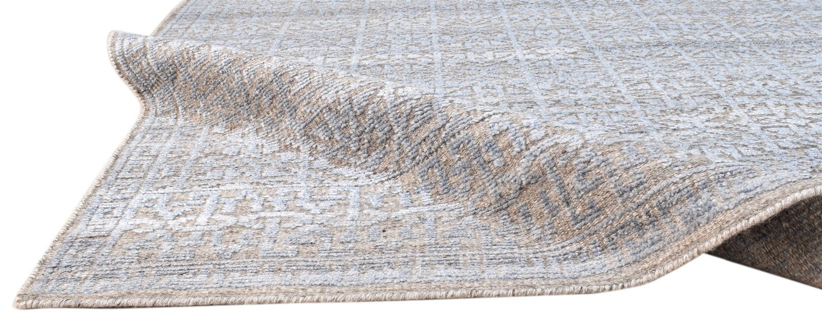 Wool Silk Charcoal Rug 5X8 Modern Hand Knotted Scandinavian Floral Room Size  Area Rug 
