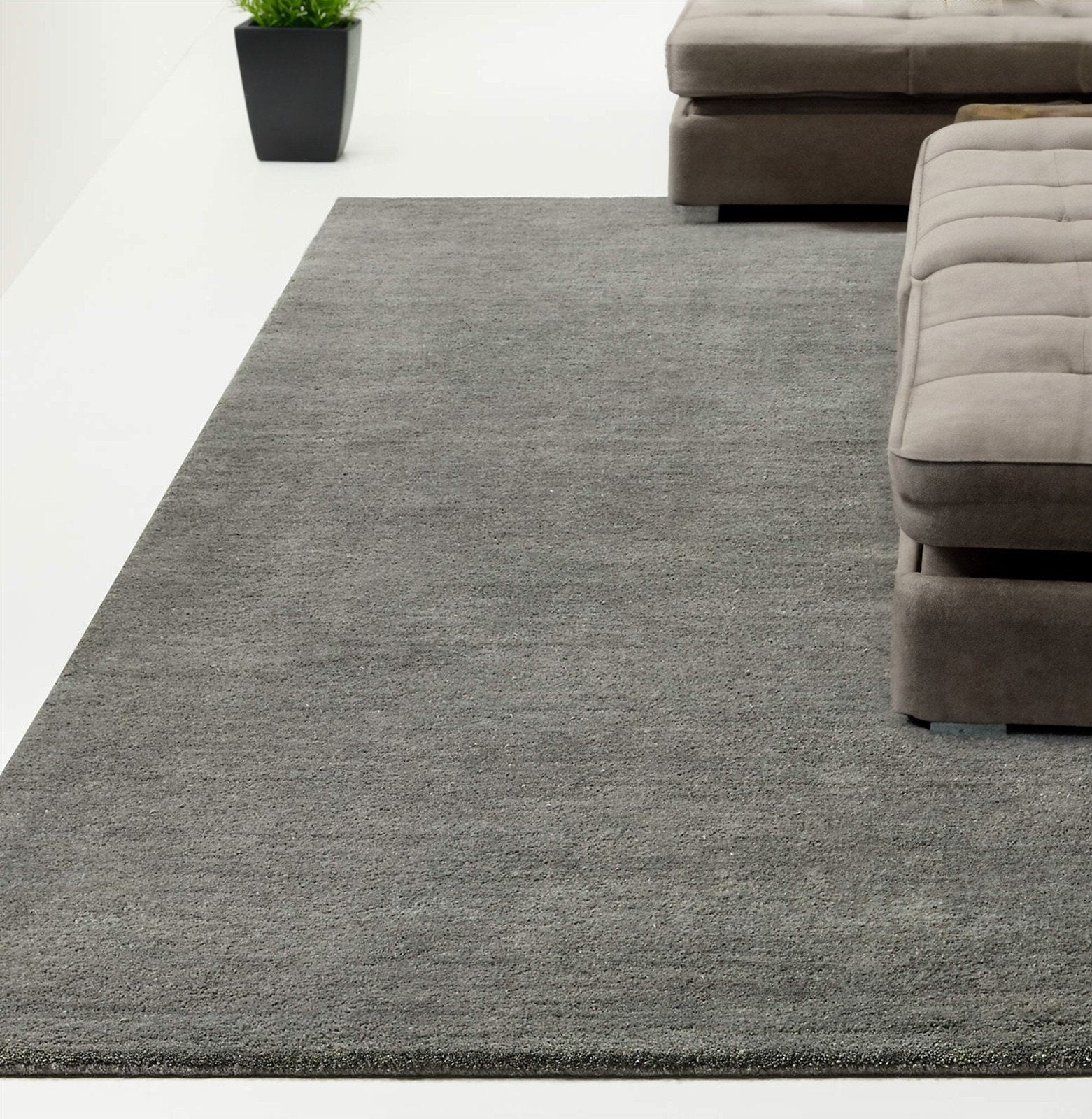 Gray Area Rug for Bedroom, Modern Rug, Solid Color Grey Wool rug for living room 8x10 Rug, 5x8 Rug,6x9 Rug,9x12 Rug, Baxter Rug 