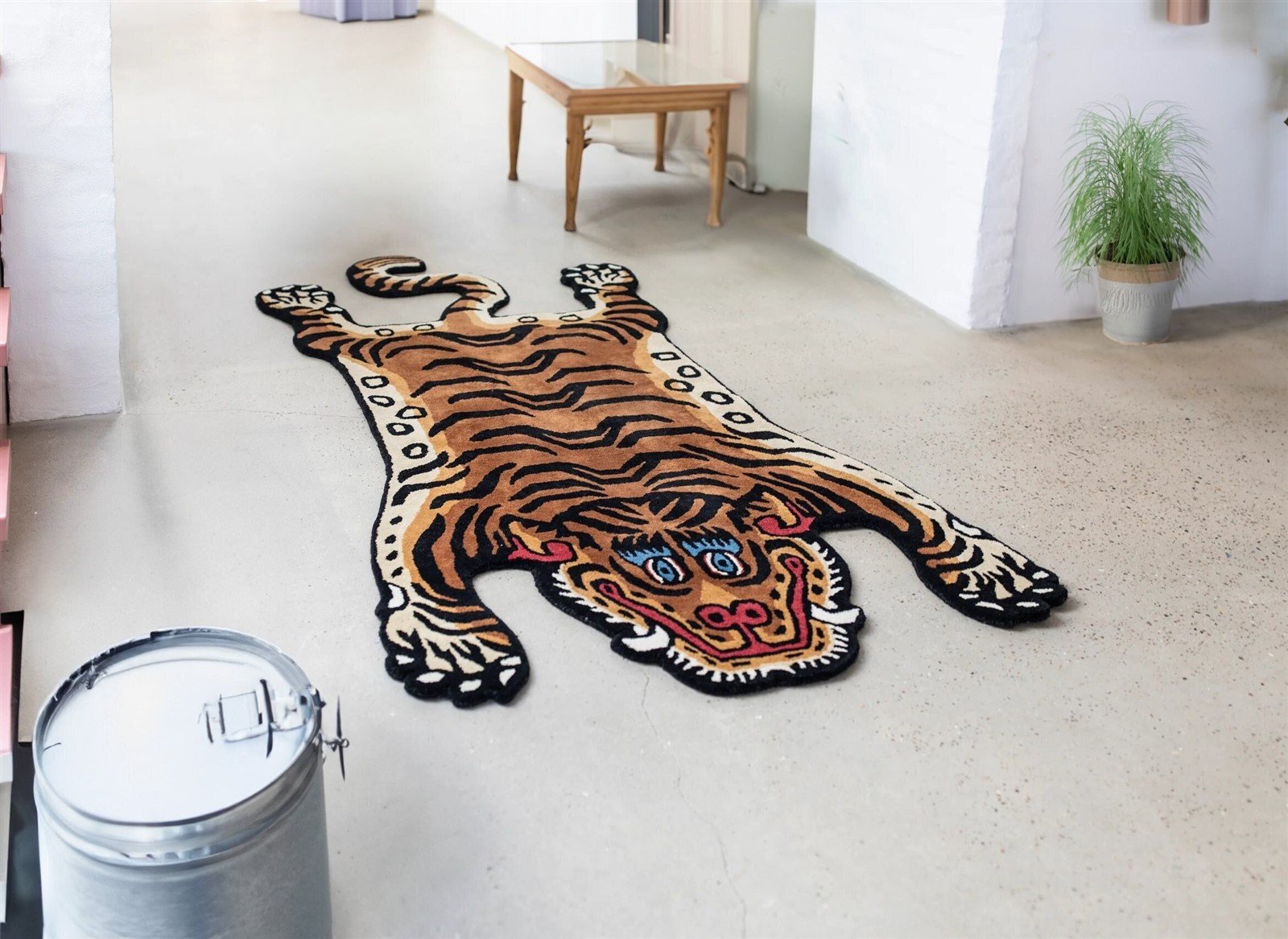 Handmade Tibetan Tiger Rug for living room bedroom, kids room, Fun Rug, Nursery Baby, Small Large gift for home 