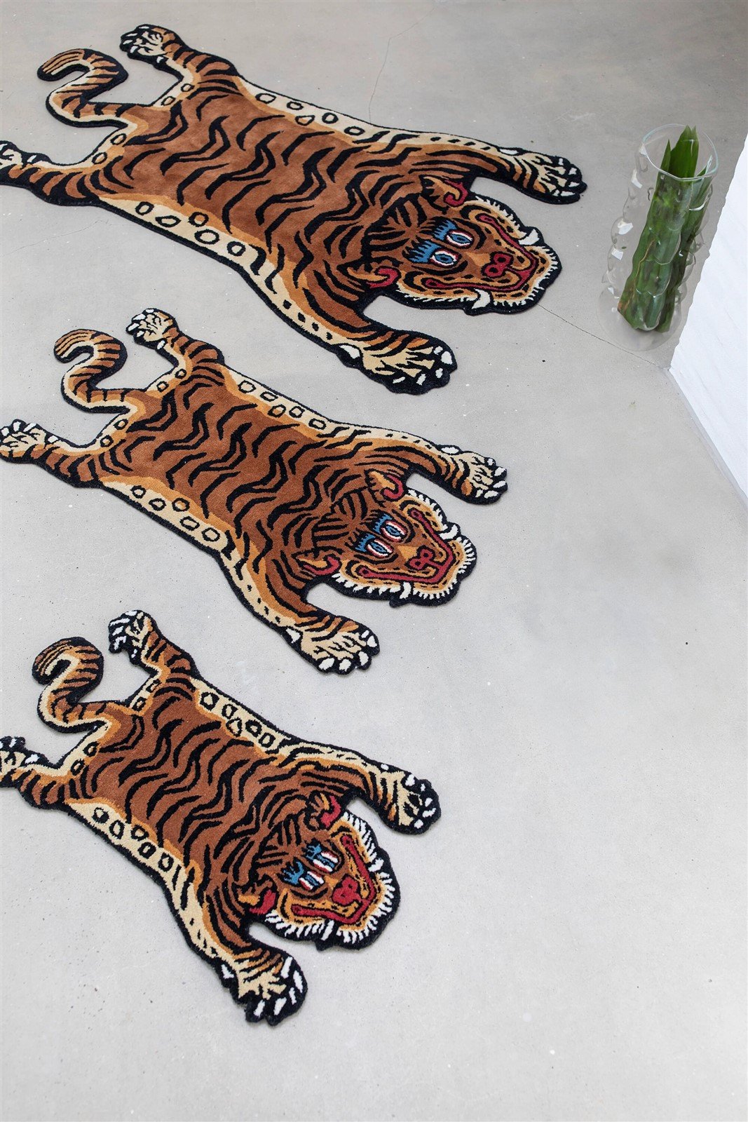 Handmade Tibetan Tiger Rug for living room bedroom, kids room, Fun Rug, Nursery Baby, Small Large gift for home 