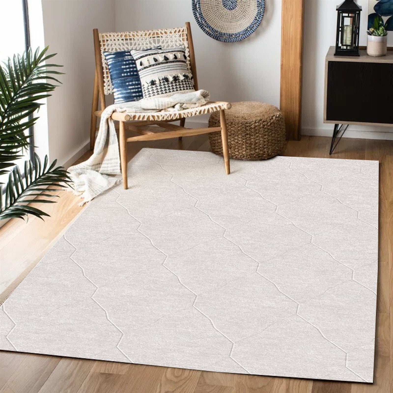 Beige Area Rug for Bedroom, Modern Rug, Moroccan Beige Wool rug for living room 8x10 Rug, 5x8 Rug,6x9 Rug,9x12 Rug 