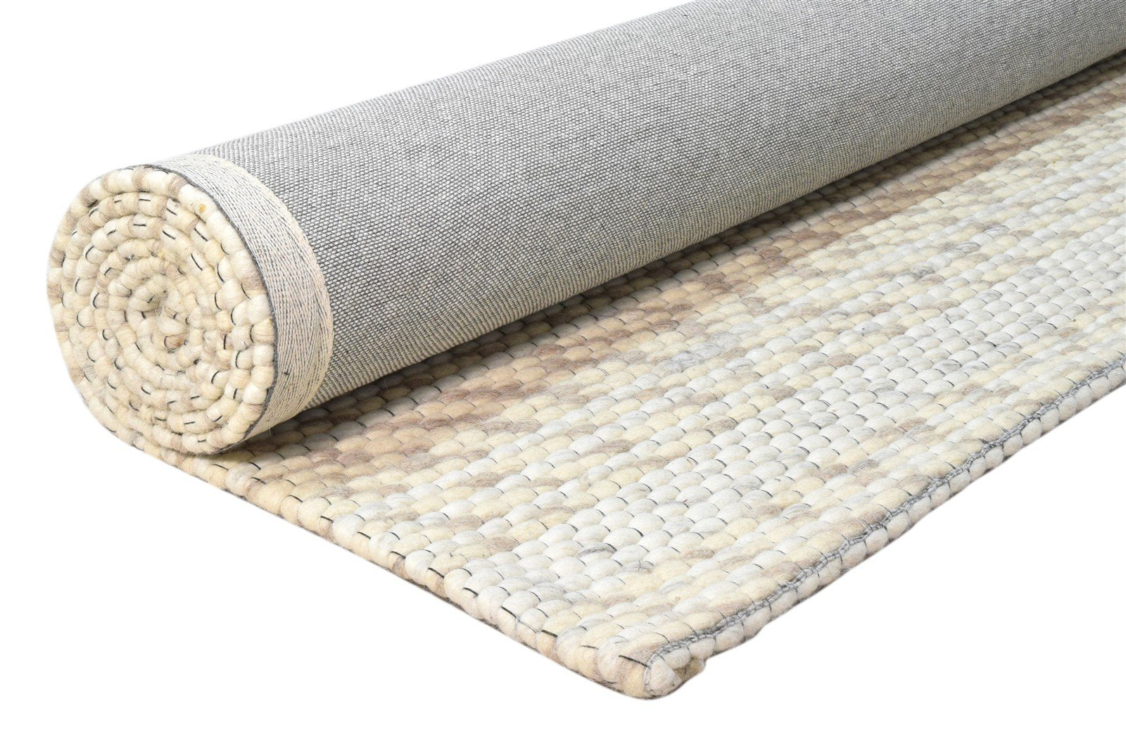 Beige Wool Rug 5' X 8' Modern Hand Woven Scandinavian Trellis Room Size Carpet 