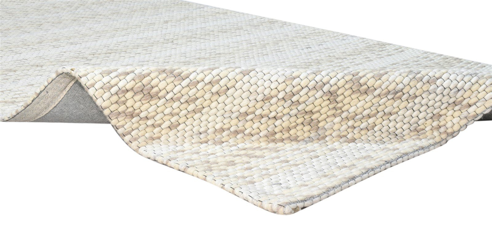 Beige Wool Rug 5' X 8' Modern Hand Woven Scandinavian Trellis Room Size Carpet 