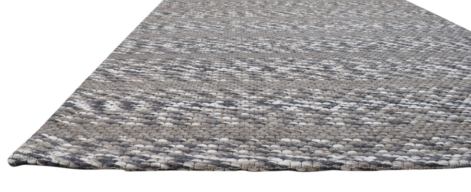 Charcoal Wool Rug 5X8 Modern Hand Woven Scandinavian Striped Room Size Carpet