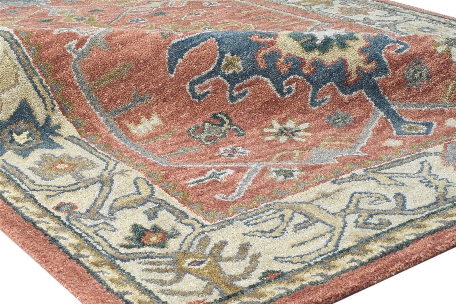 Wool Rug Handmade Persian Area Rug Runner Oushak Channing Red Rug 8x10 , 5x8, 6x9, 9x12 