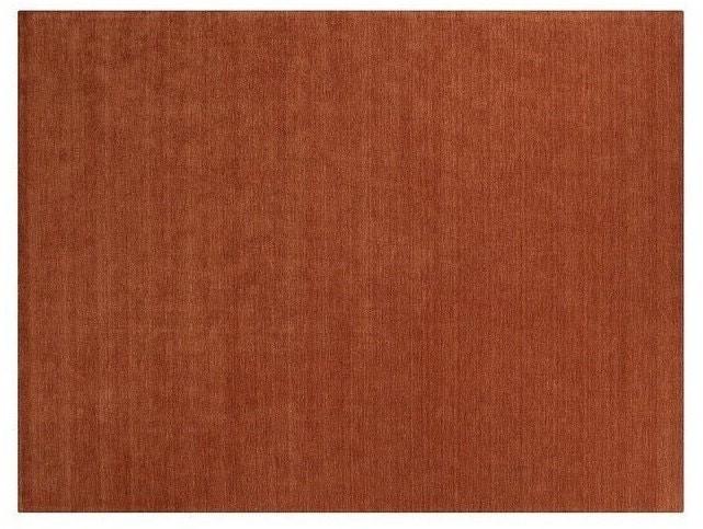 Rug for Living Room, Area Rug for Bedroom, Modern Rug, Solid Color Rust Orange Wool 8x10 Rug, 5x8 Rug,6x9 Rug,9x12 Rug, Baxter Rug