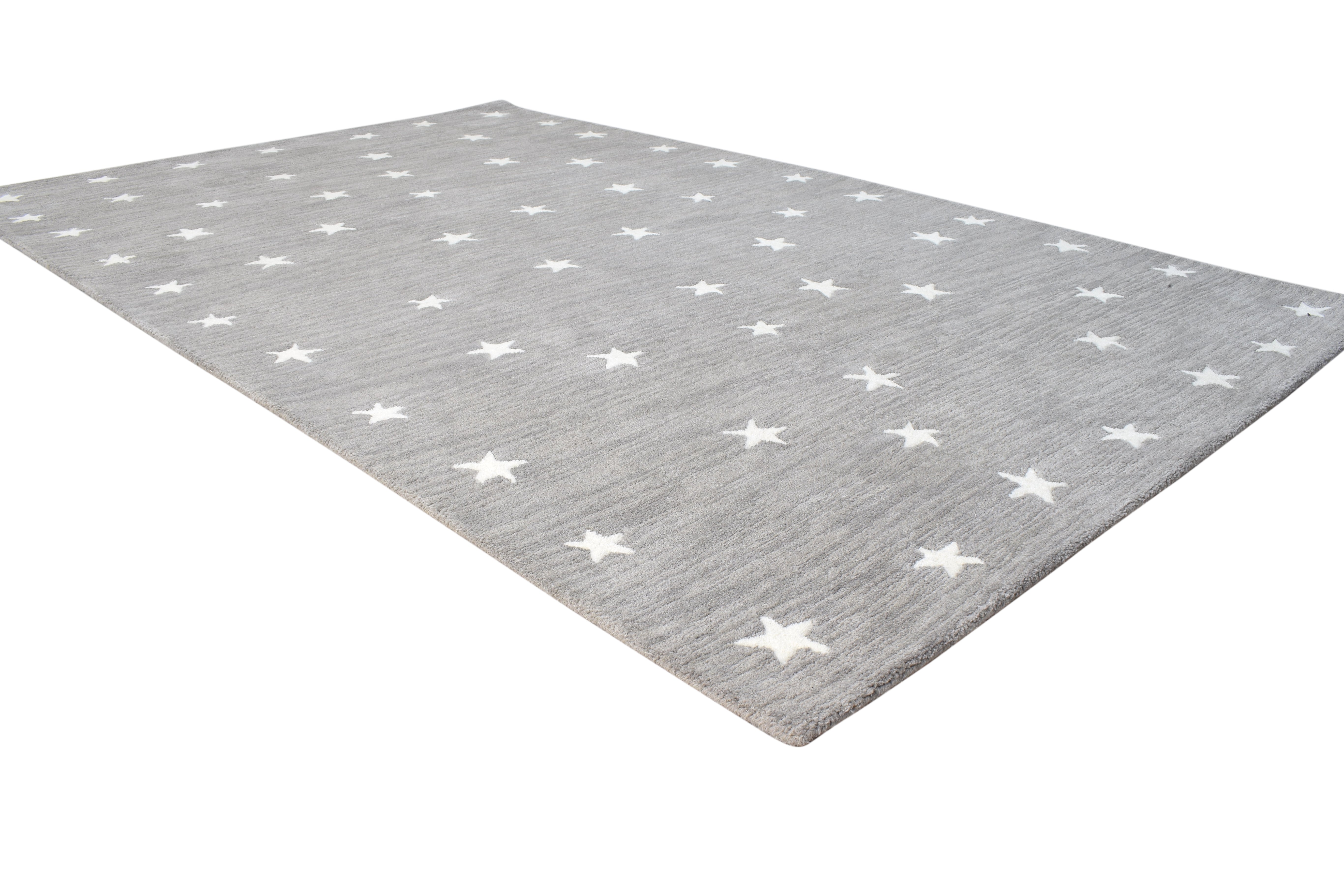 Star Rug Blue Kids Rug Blue Starry Skies Blue Rug Nursery Rug Star Blue Rug