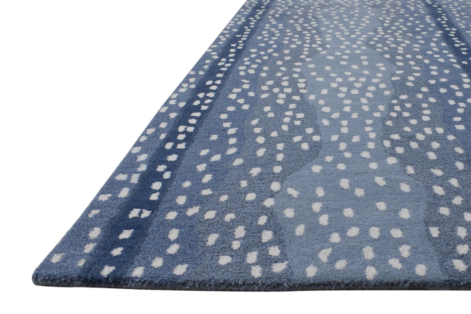 Antelope Rug Handmade Wool Animal Print Blue, Beige, Grey 