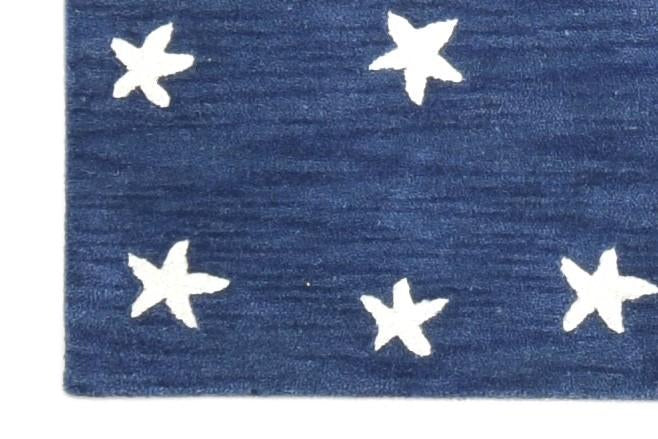 Star Rug Blue Kids Rug Blue Starry Skies Blue Rug Nursery Rug Star Blue Rug 