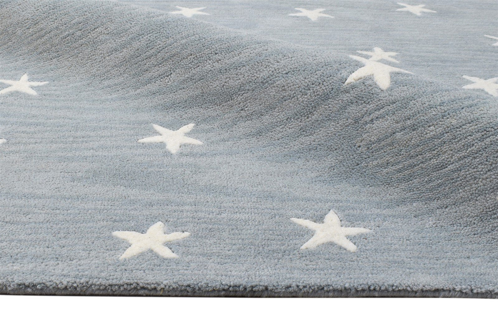 Star Rug Blue Kids Rug Light Blue Starry Skies Nursery Baby Blue Rug 