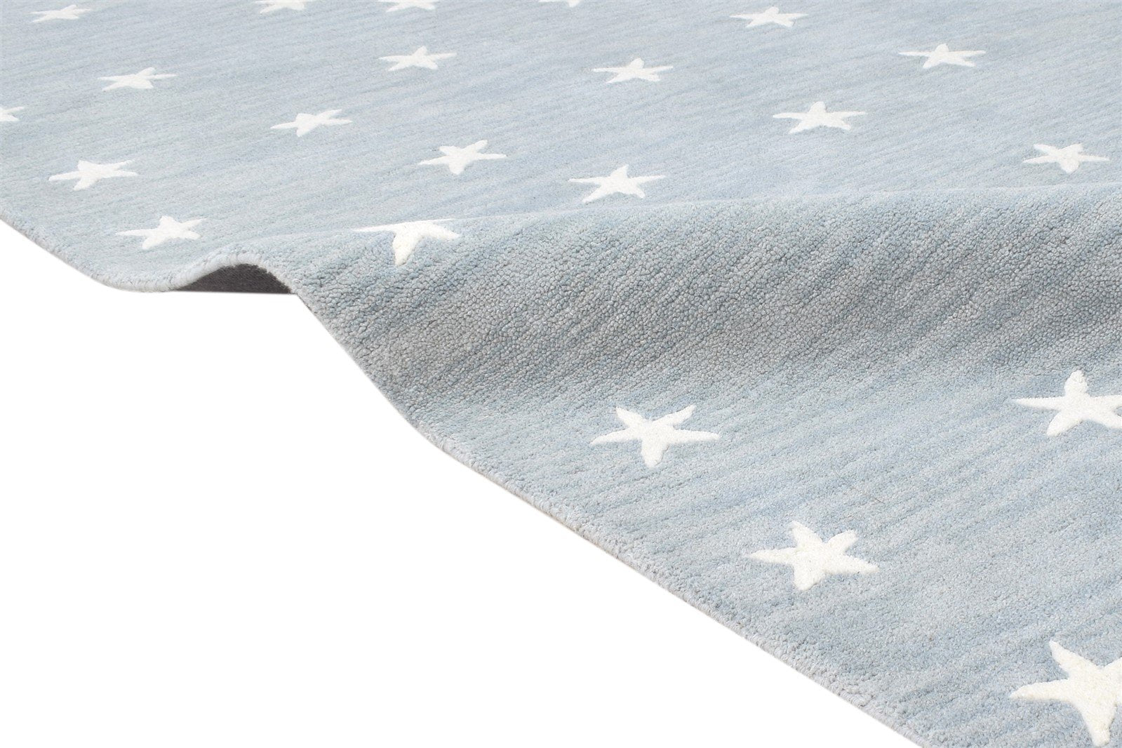 Star Rug Blue Kids Rug Light Blue Starry Skies Nursery Baby Blue Rug 