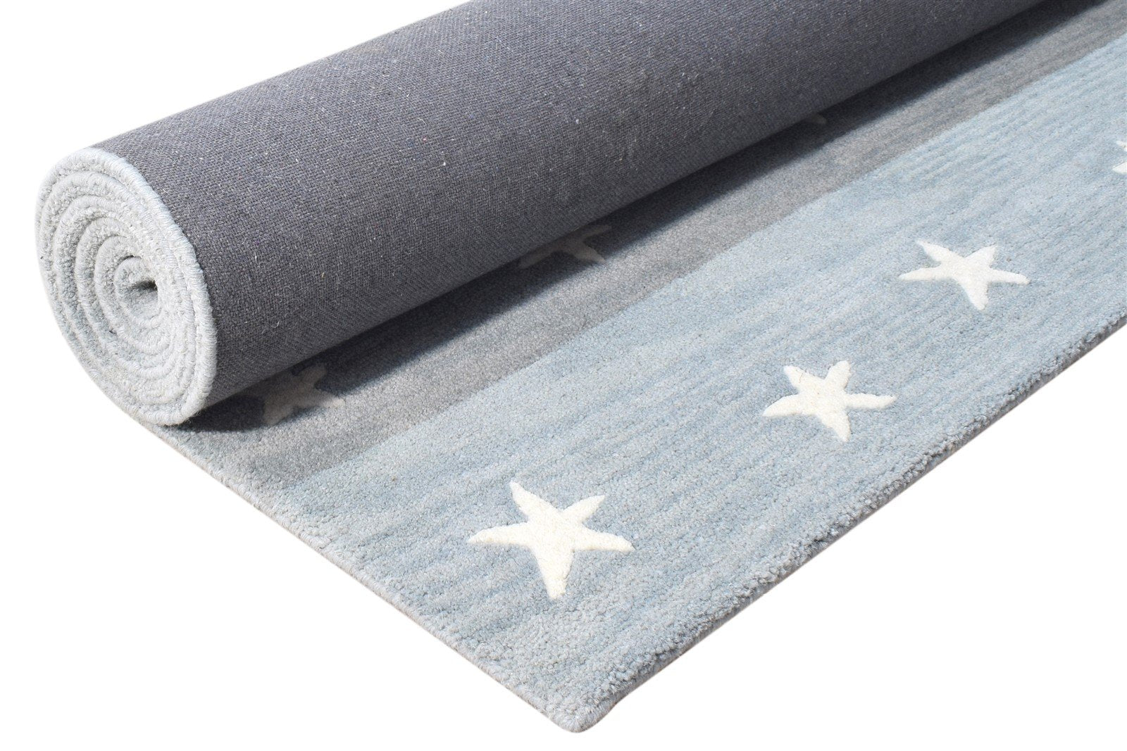 Star Rug Blue Kids Rug Light Blue Starry Skies Nursery Baby Blue Rug 