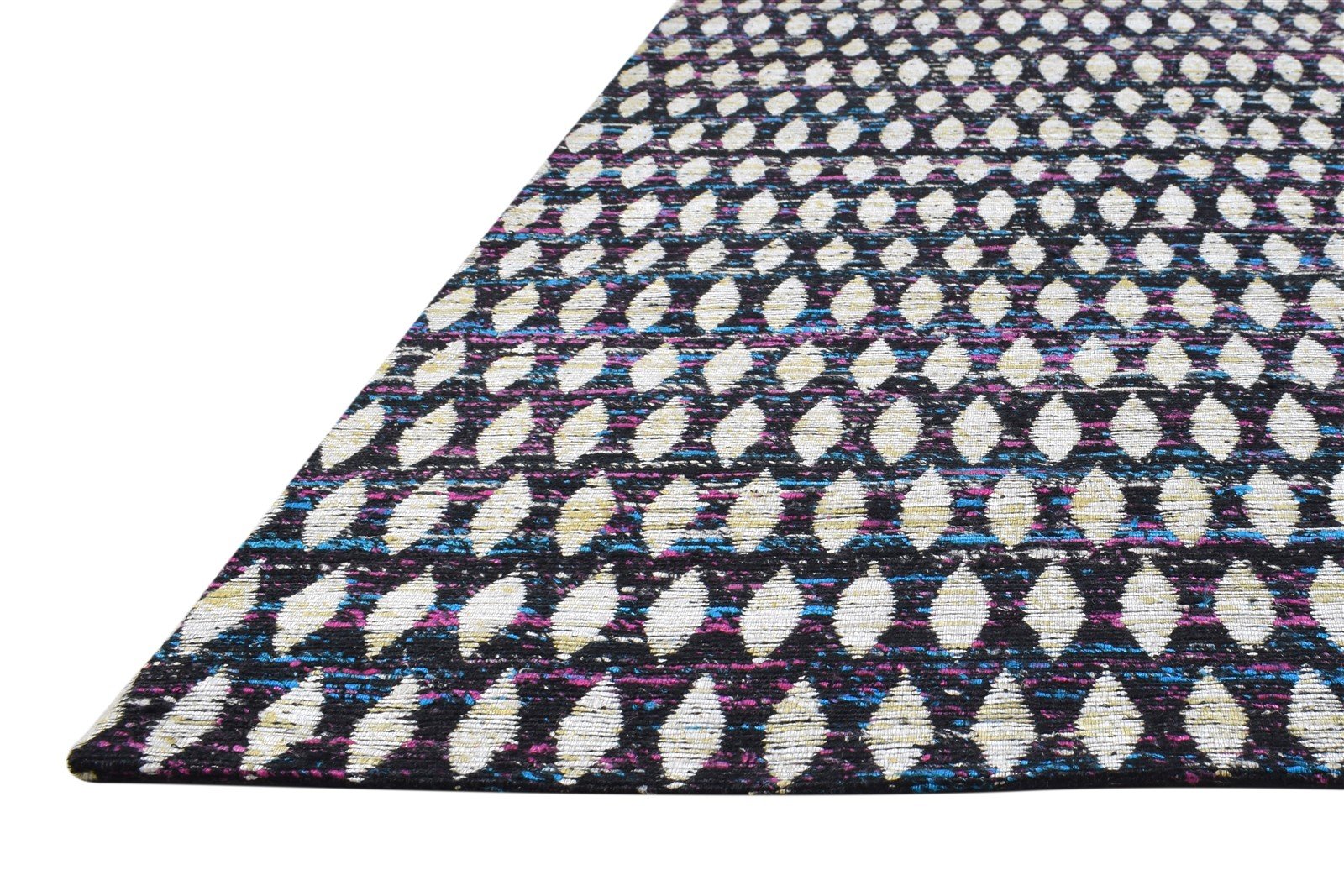 6X8 Rug Polyester Black Modern Jacquard Loom Scandinavian Nordic Room Size   7865007079573