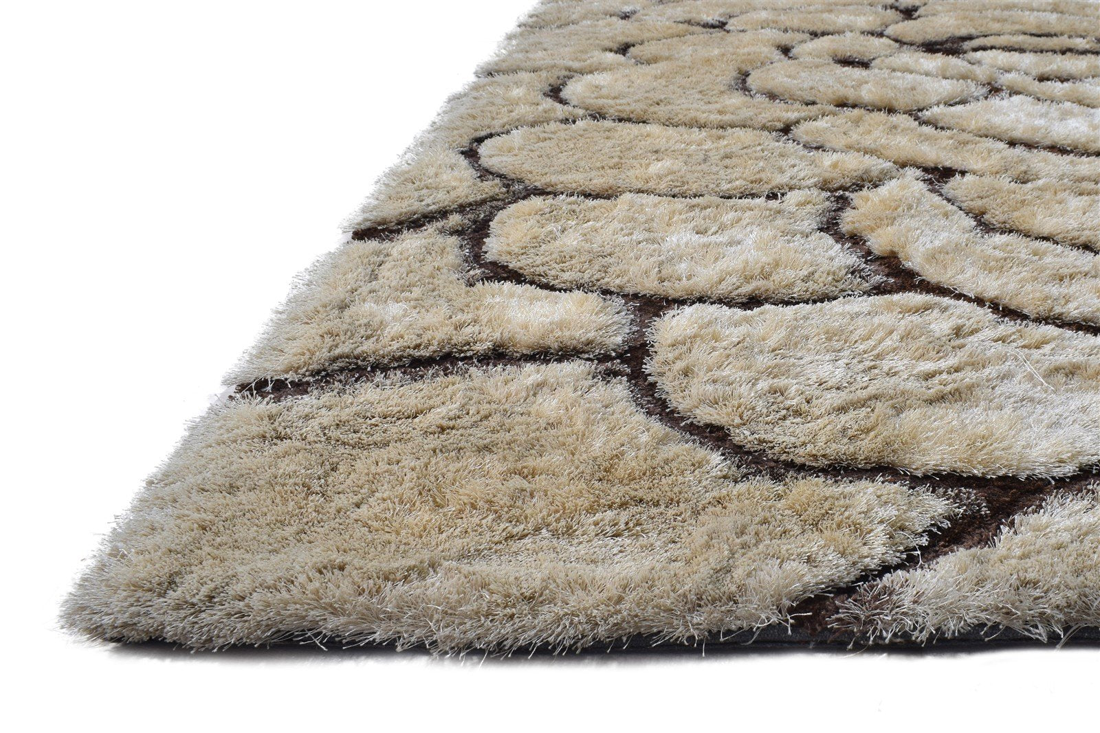 6X8 Rug Polypropylene Beige Modern Hand Tufted French Floral Room Size Carpet   7865055281301