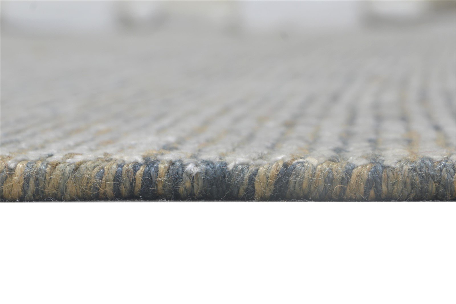 6X9 Rug Jute / Silk Grey Modern Hand Woven Scandinavian Solid Room Size Carpet   7864180179093