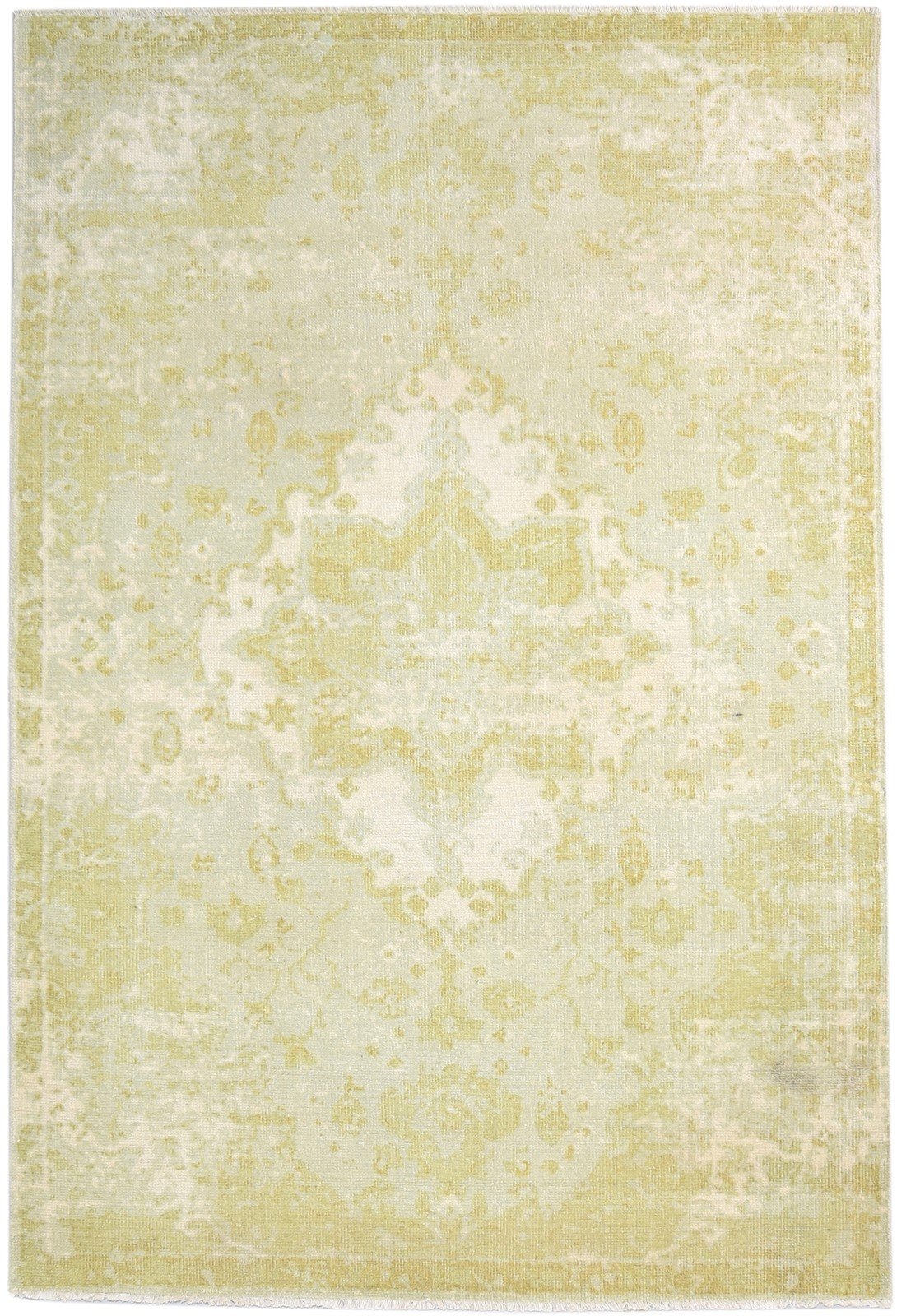 6X9 Rug Wool Green Modern Hand Knotted Heriz-Indian Oriental Room Size Carpet   7865145688213