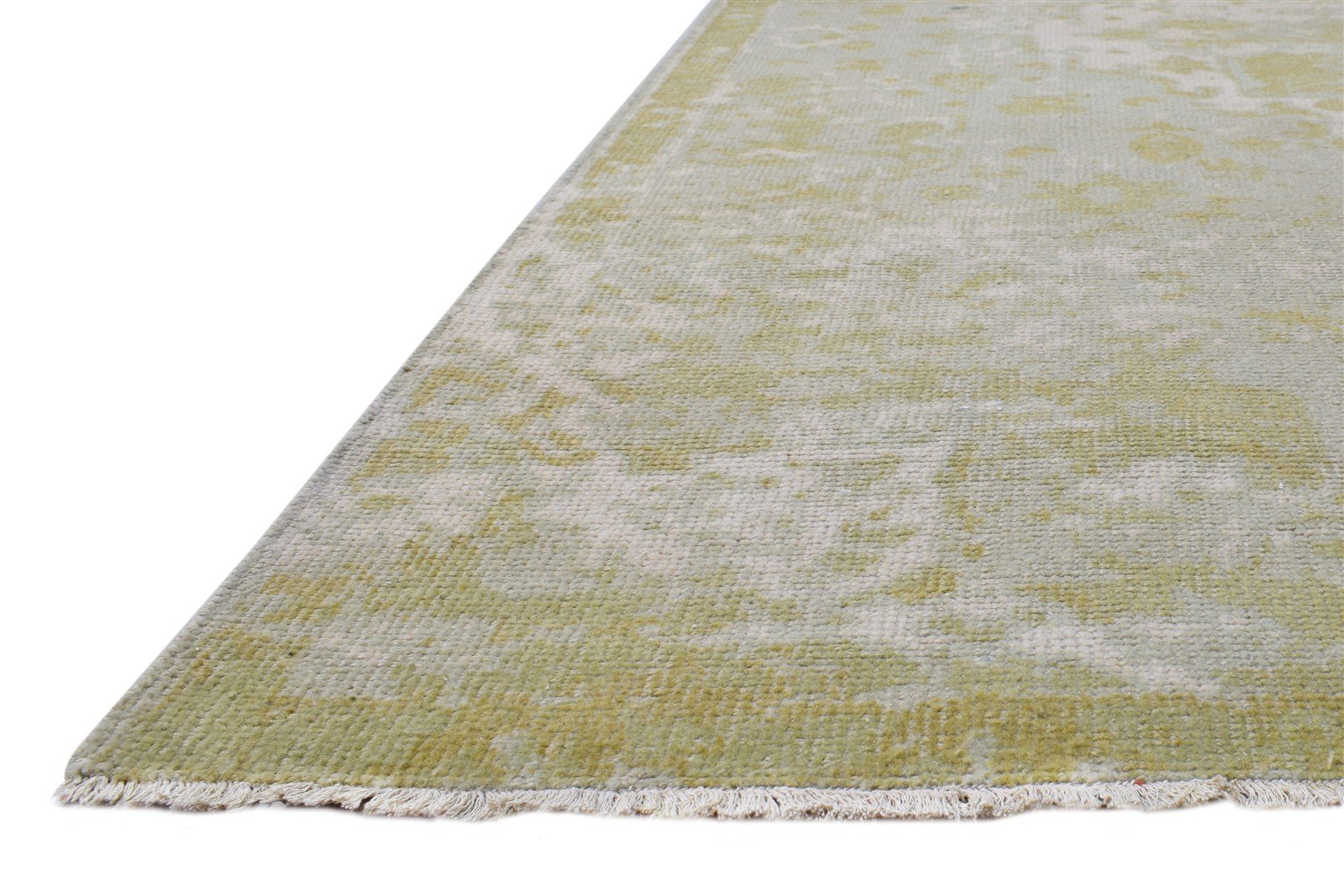 6X9 Rug Wool Green Modern Hand Knotted Heriz-Indian Oriental Room Size Carpet   7865145688213