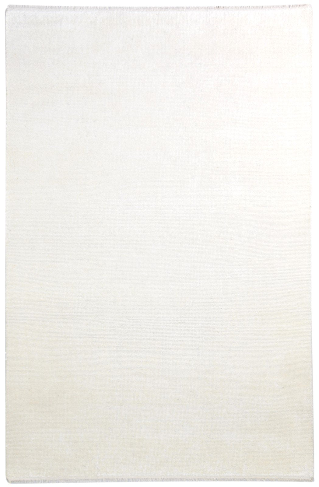 6X9 Rug Wool Off-White Modern Hand Knotted Scandinavian Solid Room Size Carpet   7865124028565